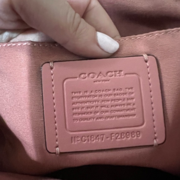 EUC Coach Brown Leather Monogram Logo Purse - Picture 5 of 5